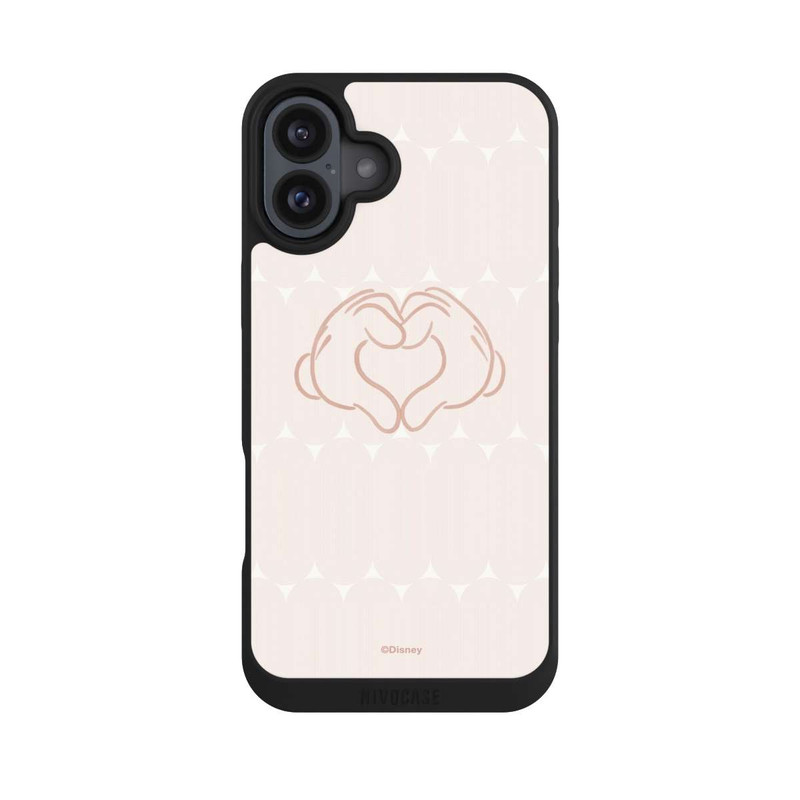iPhone 16 Plus NIVOpure Mains de Mickey Coeur Boho