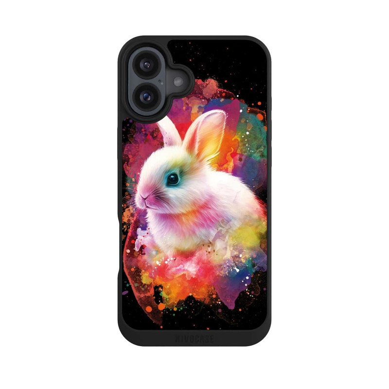 iPhone 16 Plus NIVOpure Happy Rabbit Schwarz