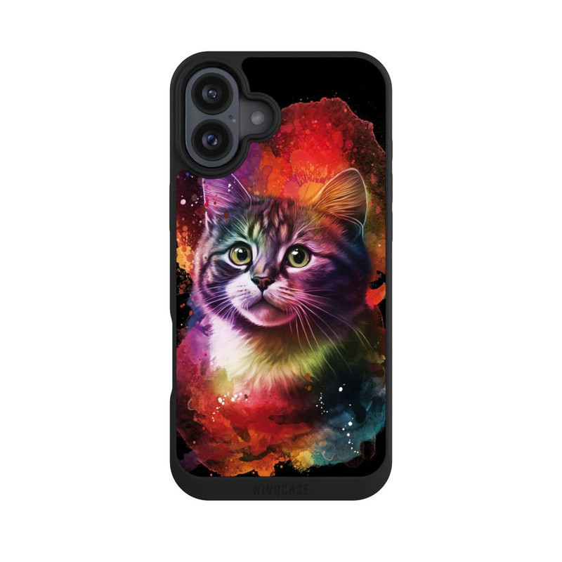 iPhone 16 Plus NIVOpure Happy Kitty Schwarz