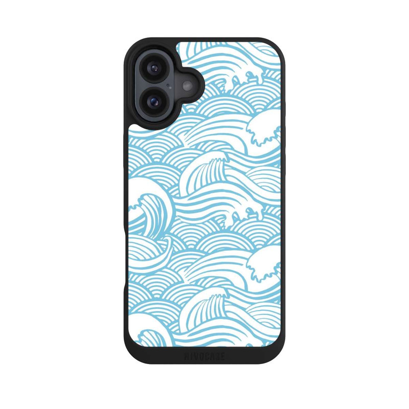iPhone 16 Plus NIVOpure Vagues bleues