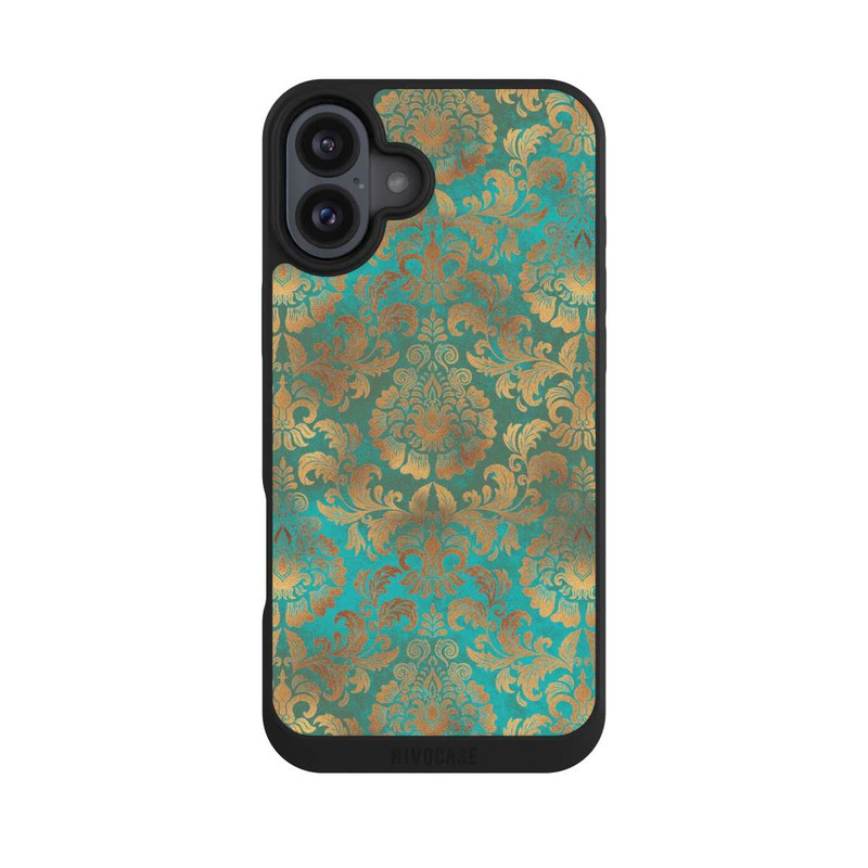 iPhone 16 Plus NIVOpure Damasttapete Türkis