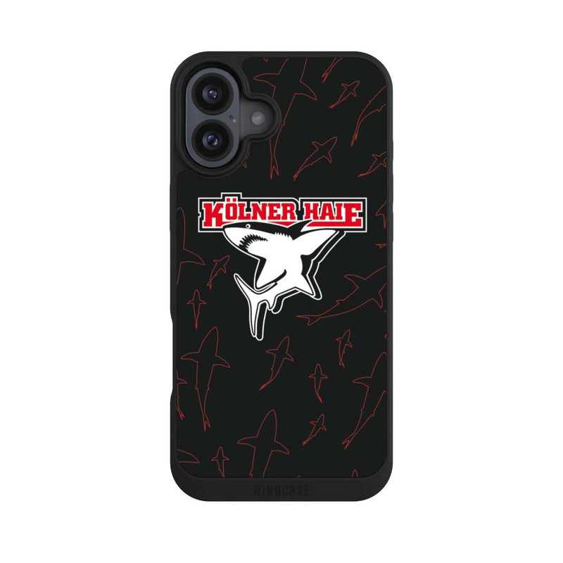 iPhone 16 Plus NIVOpure Haie Muster Rot