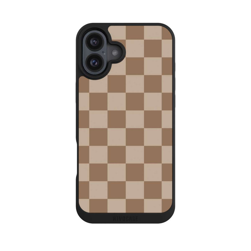 iPhone 16 Plus NIVOpure Braun Karo