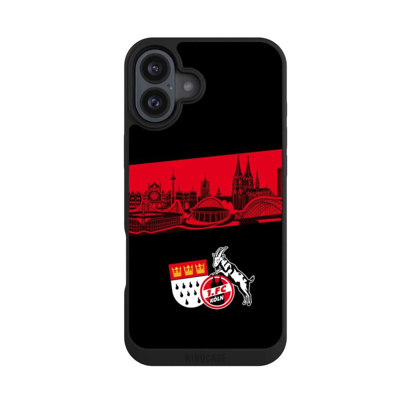 iPhone 16 Plus NIVOpure Skyline Köln Rot Schwarz