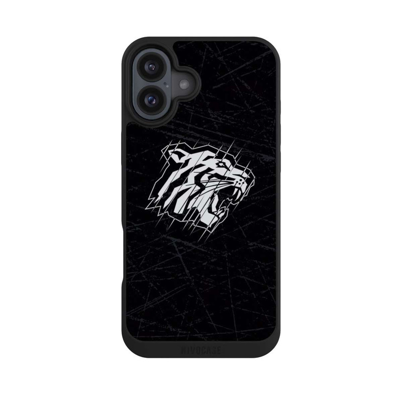 iPhone 16 Plus NIVOpure Nürnberg Ice Tigers Logo Grau