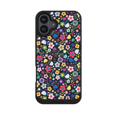 Apple iPhone 16 Plus NIVOpure Psychedelic Flowers Multi Black