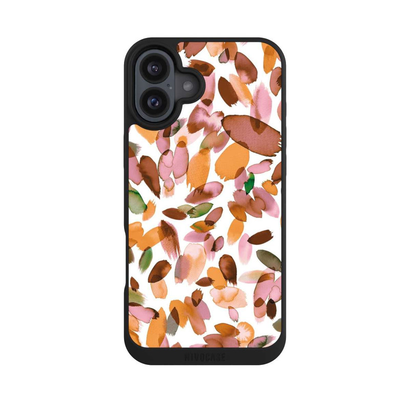 iPhone 16 Plus NIVOpure Watercolor Petal Stains Orange
