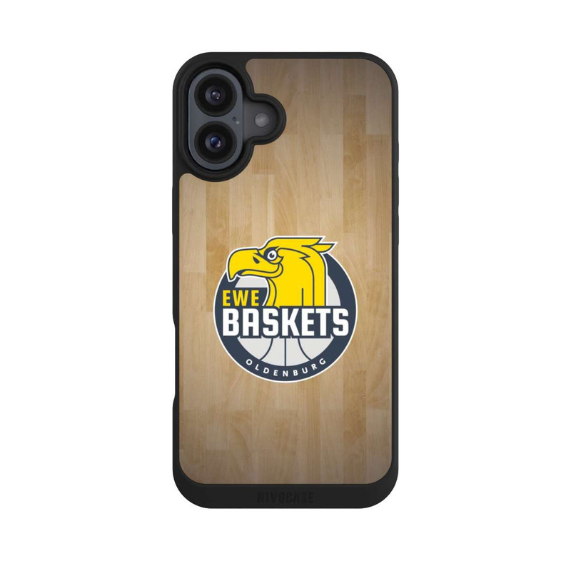 iPhone 16 Plus NIVOpure EWE Baskets Logo Parkett