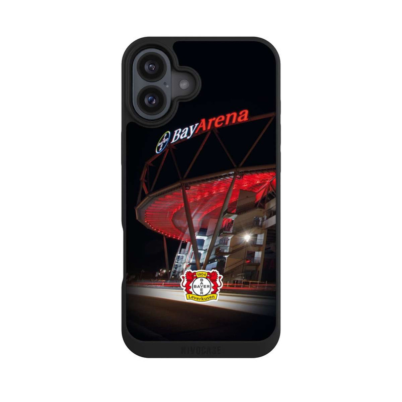 iPhone 16 Plus NIVOpure BayArena Nacht Logo