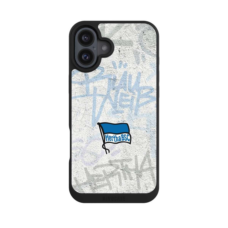 iPhone 16 Plus NIVOpure Street Graffiti Grau
