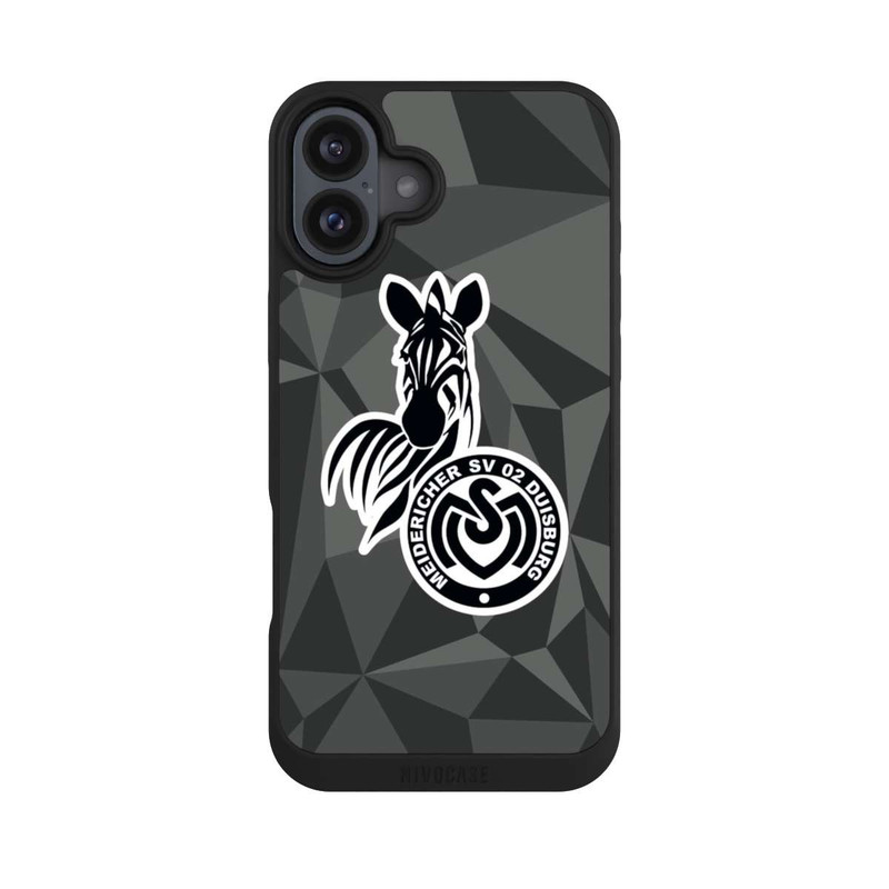 iPhone 16 Plus NIVOpure MSV Duisburg Polygon Muster