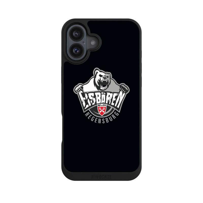 iPhone 16 Plus NIVOpure Eisbären Logo Schwarz 