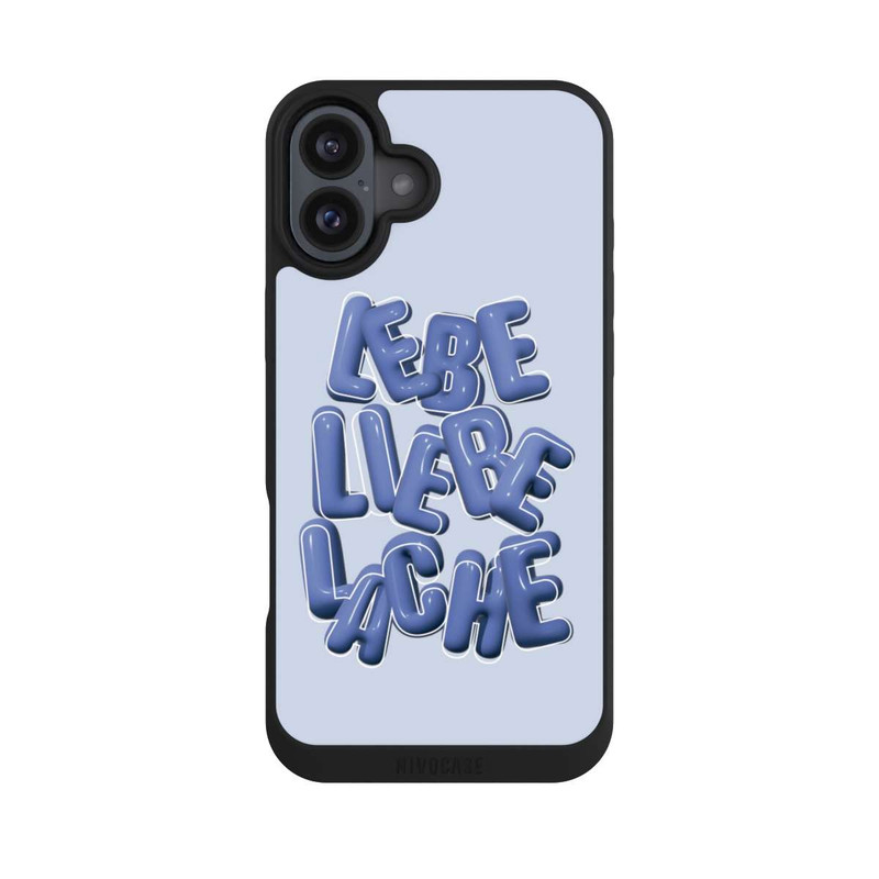 iPhone 16 Plus NIVOpure Lebe Liebe Lache Blue