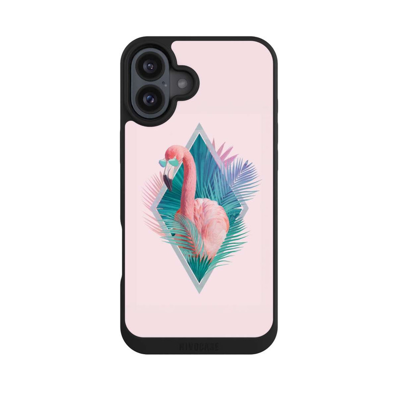 iPhone 16 Plus NIVOpure Tropische Pflanzen Flamingo