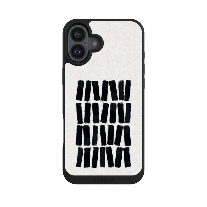 iPhone 16 Plus NIVOpure Schwarze Pinselstriche