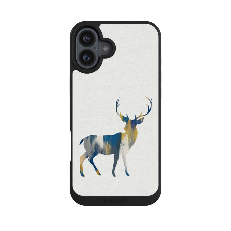 iPhone 16 Plus NIVOpure Blauer und gelber Hirsch