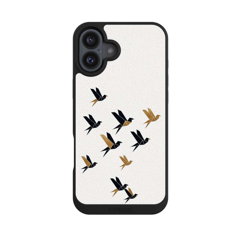 iPhone 16 Plus NIVOpure Origami Vogelcollage