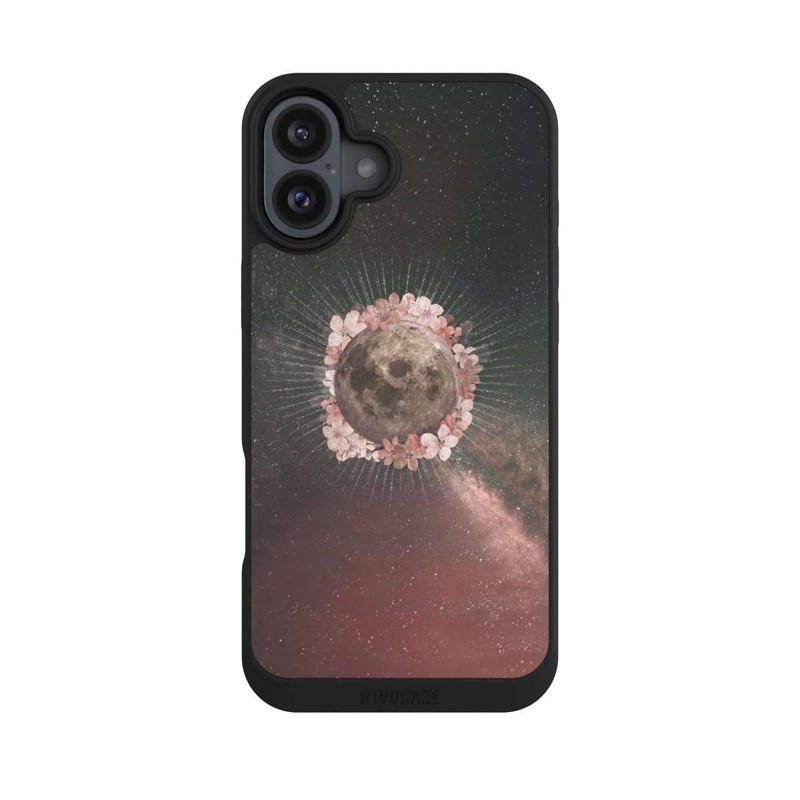 iPhone 16 Plus NIVOpure Blumen und Mondlicht