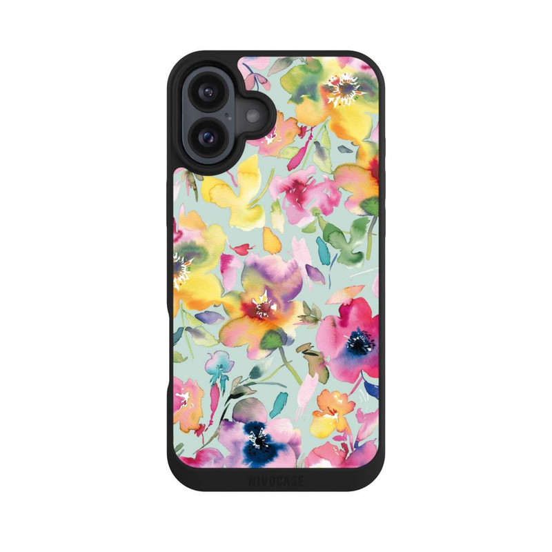 iPhone 16 Plus NIVOpure Künstlerischer Sommer Psychedelic Floral