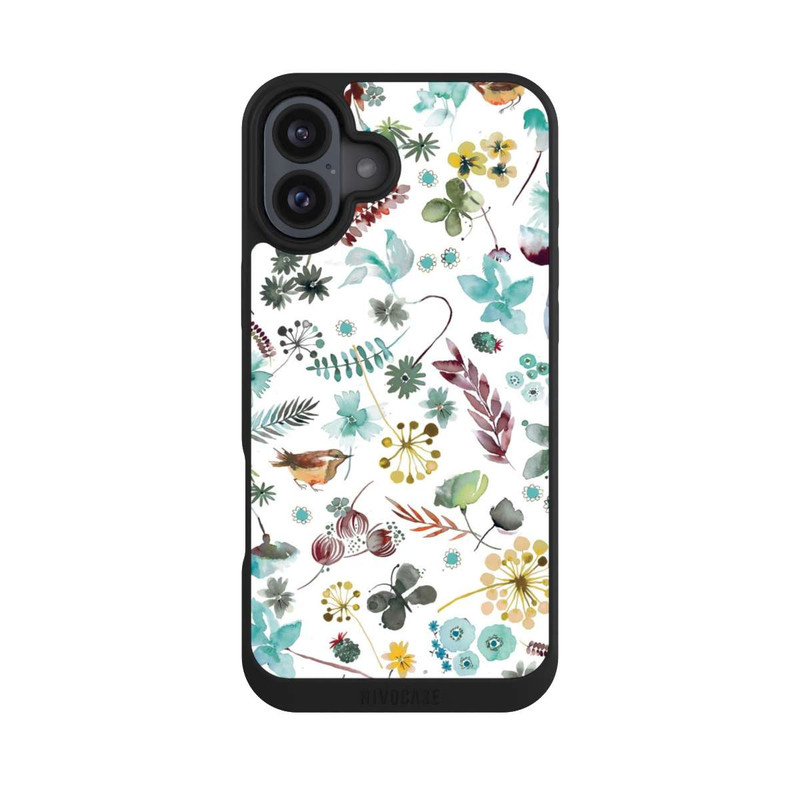 iPhone 16 Plus NIVOpure Botanischer Schmetterling Natur Blau