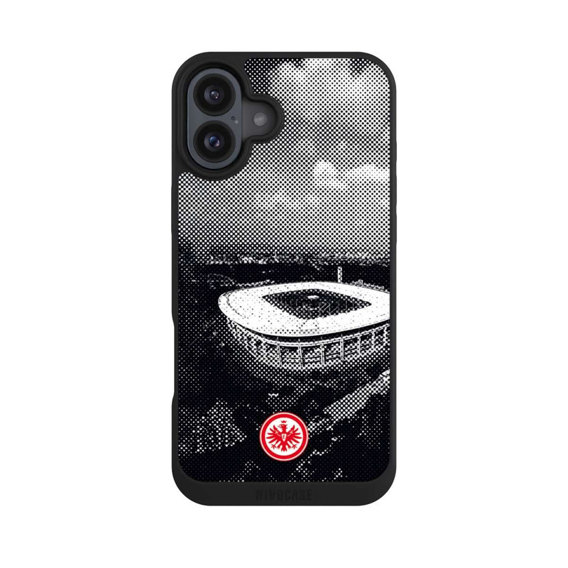 iPhone 16 Plus NIVOpure SGE Stadion Schwarz Weiß