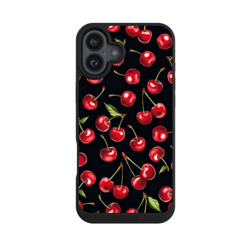 Apple iPhone 16 Plus NIVOpure Cherry Pattern Black with AI