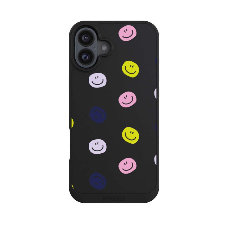 iPhone 16 Plus NIVOpure Smile Muster Rosa