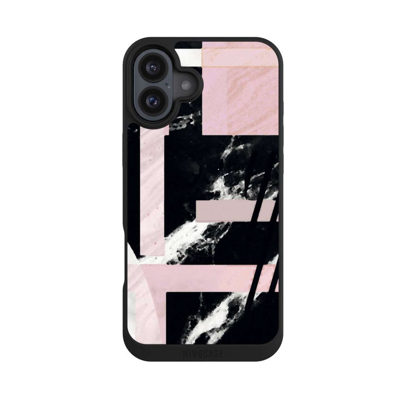 iPhone 16 Plus NIVOpure Rosa Marmor-Collage