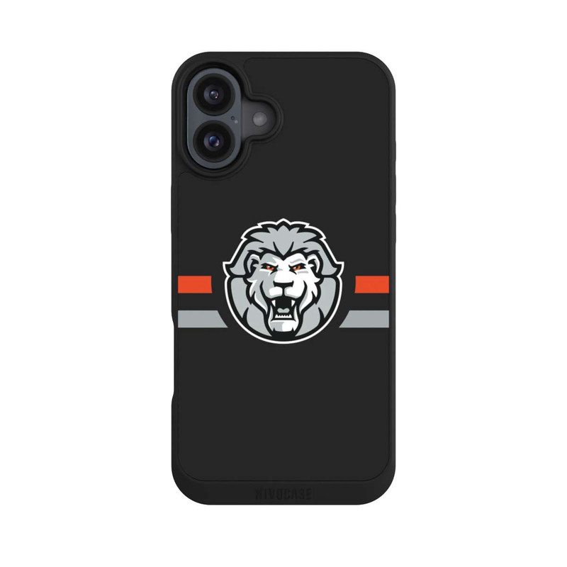 iPhone 16 Plus NIVOpure Löwen Logo and Stripes