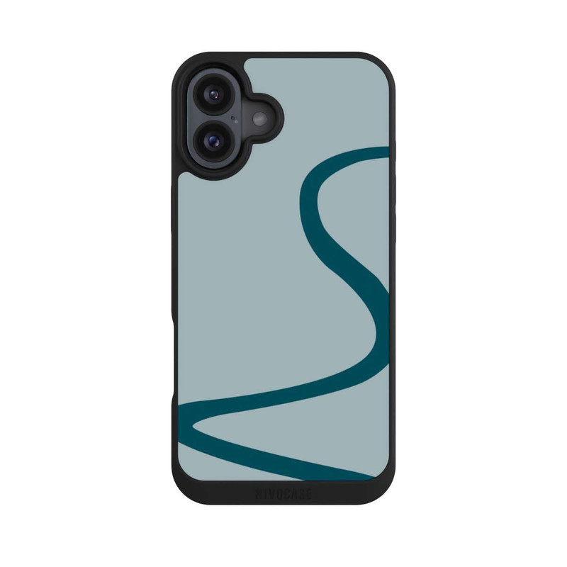 iPhone 16 Plus NIVOpure Trendy Blaue Linie