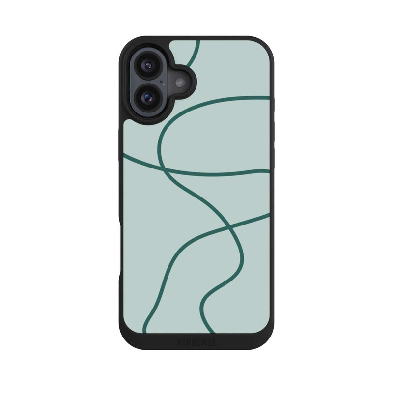 iPhone 16 Plus NIVOpure Blaue Dünne Linien