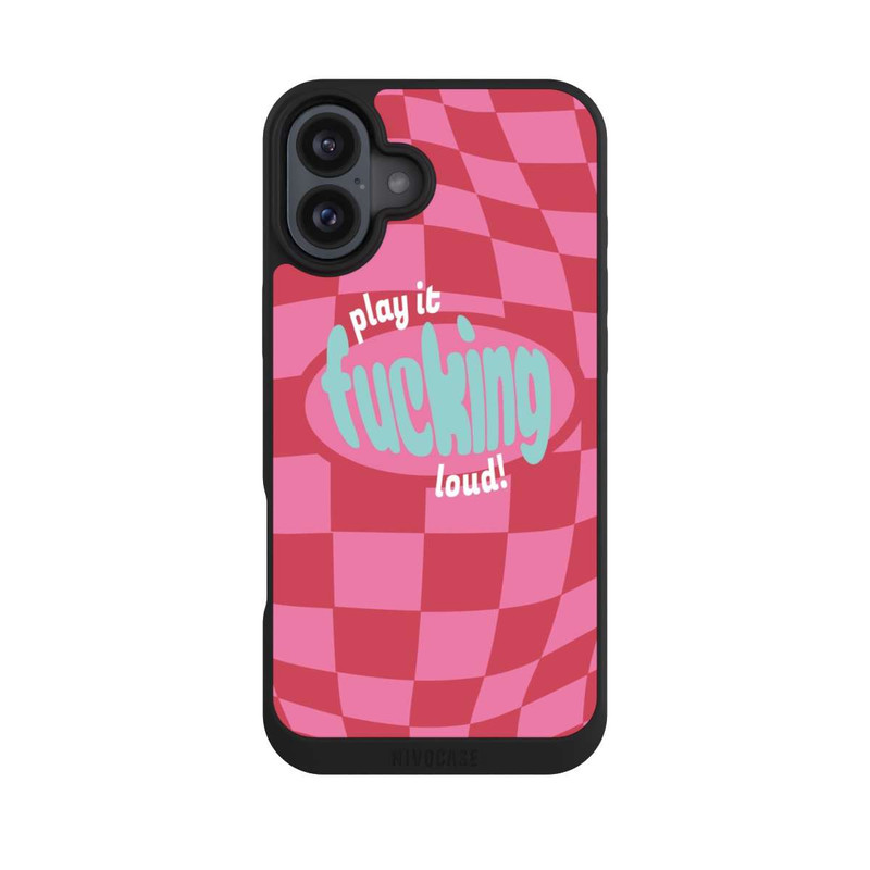iPhone 16 Plus NIVOpure Play Fucking Loud Kariert