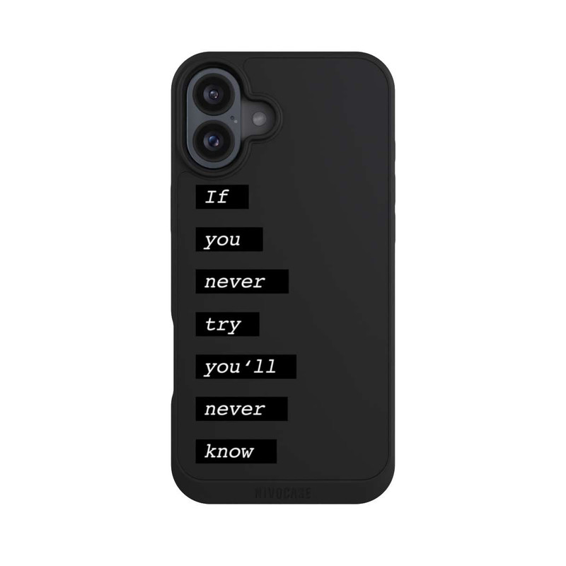 iPhone 16 Plus NIVOpure If You Try Black Transparent