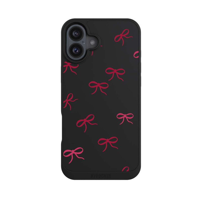 iPhone 16 Plus NIVOpure Schleifen Muster Rot