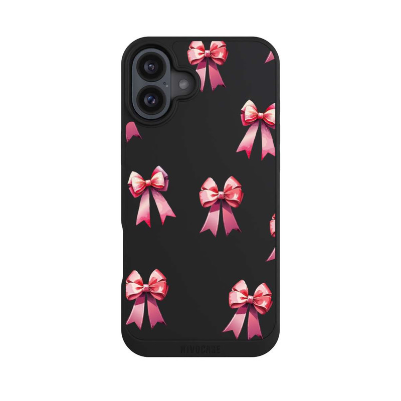 iPhone 16 Plus NIVOpure Schleifen Muster Aquarell Pink