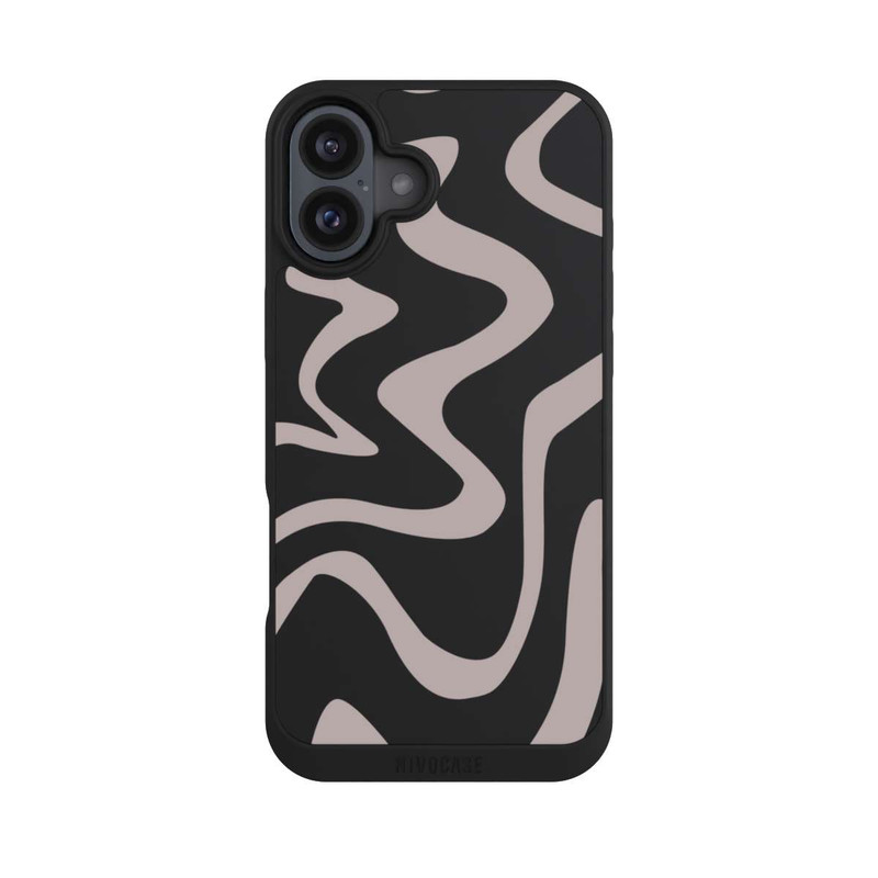 iPhone 16 Plus NIVOpure Linien Wellig Transparent