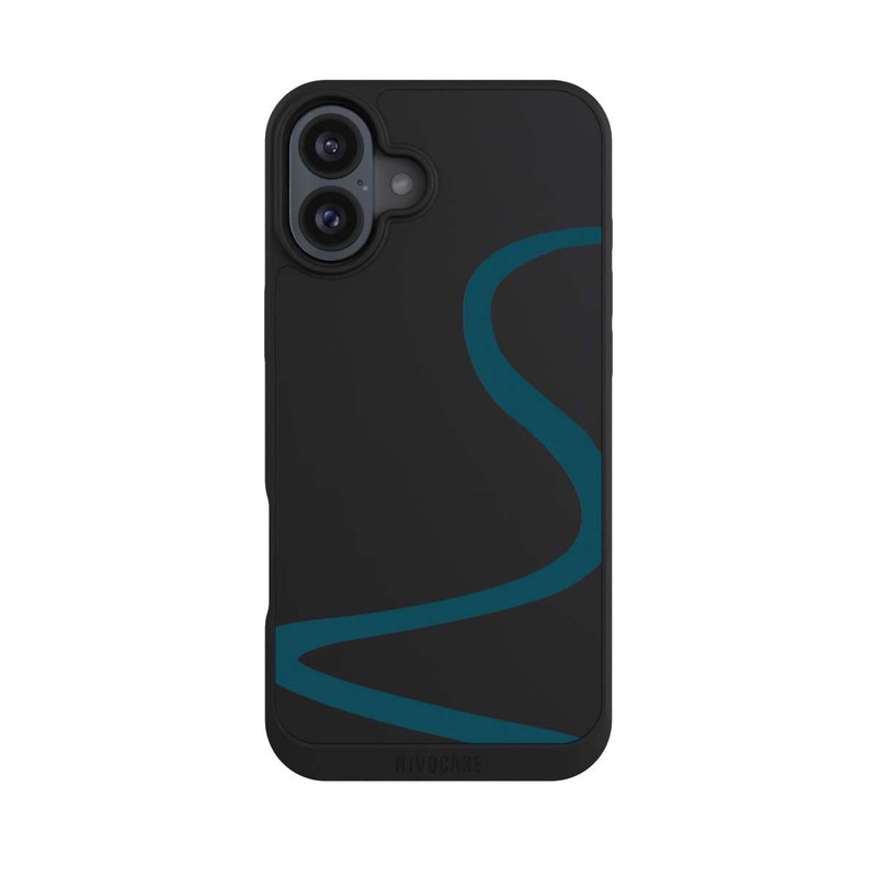 iPhone 16 Plus NIVOpure Blaue Linie Transparent