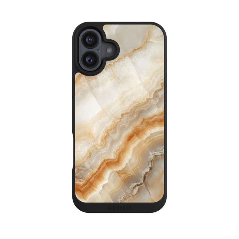 iPhone 16 Plus NIVOpure Honig Marmor