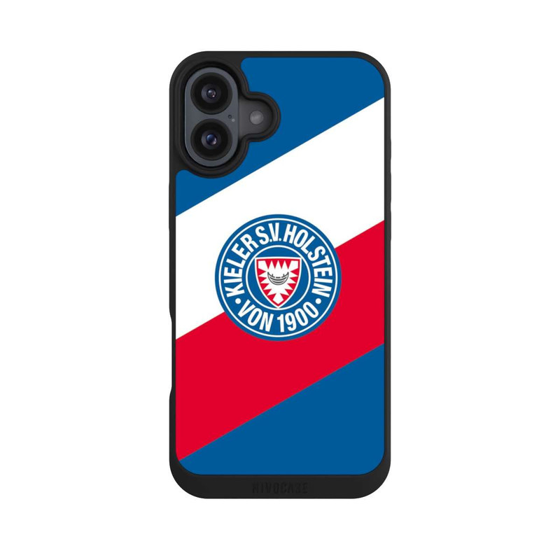 iPhone 16 Plus NIVOpure Holstein Kiel Logo Streifen