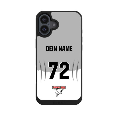 Apple iPhone 16 Plus NIVOpure Kölner Haie Trikotmotiv Personalisierbar