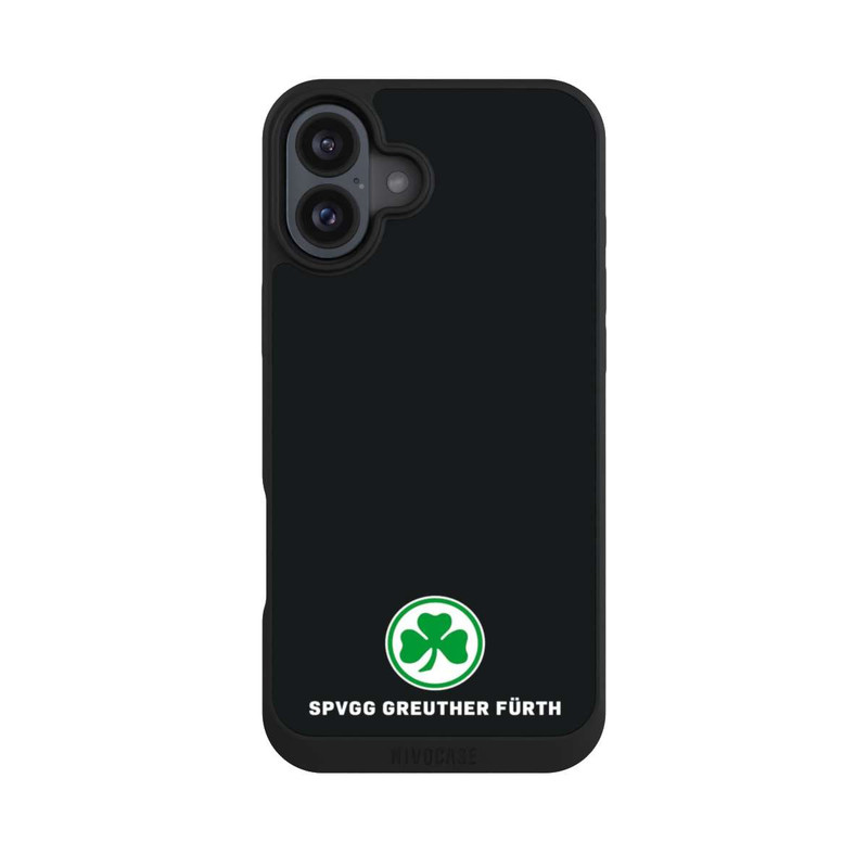 iPhone 16 Plus NIVOpure SPVGG GREUTHER FÜRTH Logo schwarz