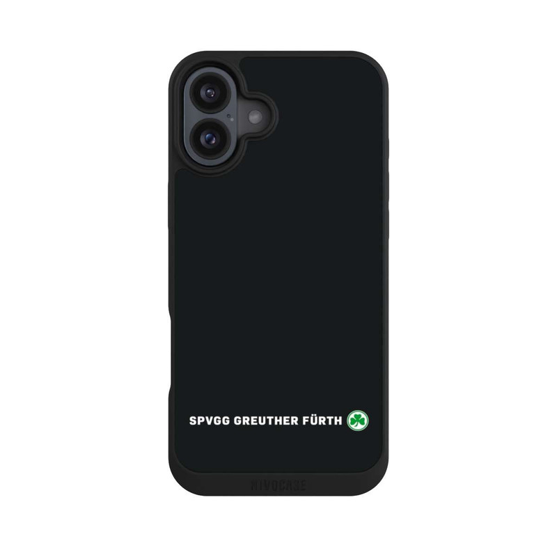 iPhone 16 Plus NIVOpure SPVGG GREUTHER FÜRTH Logo Horizontal schwarz