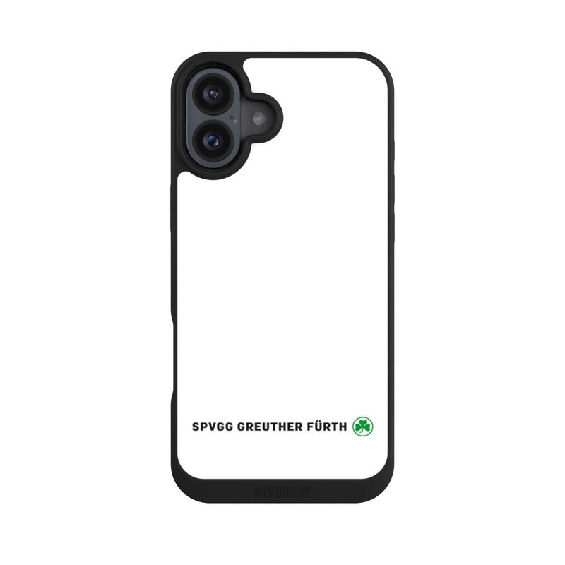iPhone 16 Plus NIVOpure SPVGG GREUTHER FÜRTH Logo Horizontal weiß