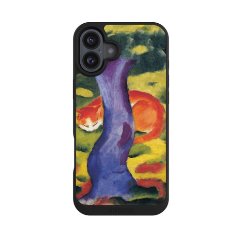 Apple iPhone 16 Plus NIVOpure Cat Behind Tree by Franz Marc