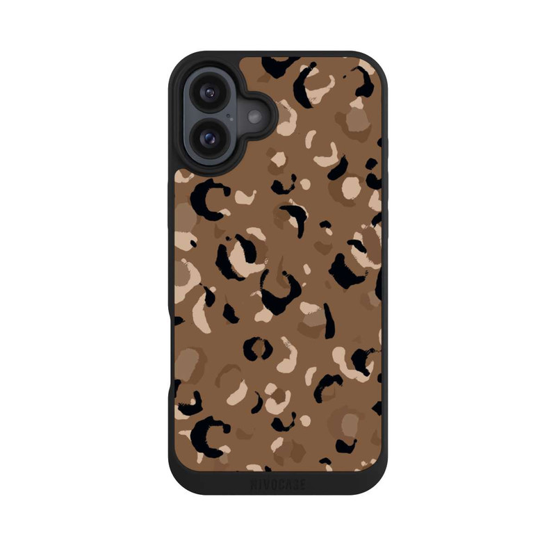 iPhone 16 Plus NIVOpure Leo Muster Braun