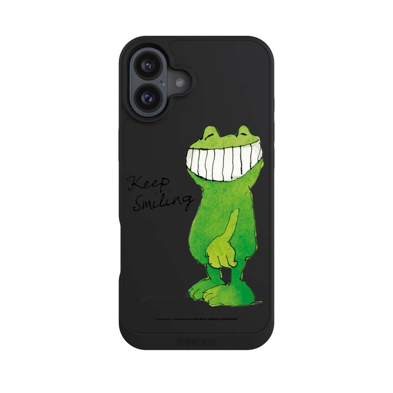 iPhone 16 Plus NIVOpure Frosch Keep Smiling Transparent