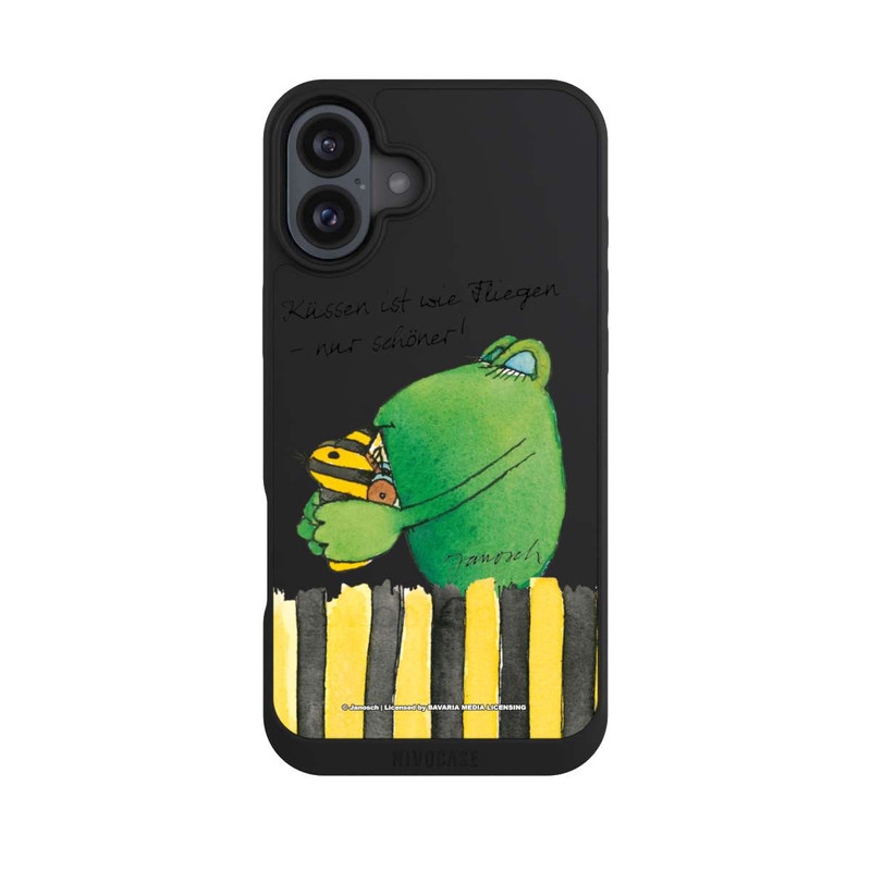 iPhone 16 Plus NIVOpure Frosch Küssen ist wie Fliegen Transparent
