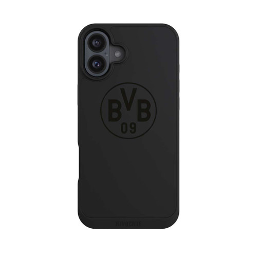 Apple iPhone 16 Plus NIVOpure BVB Logo Schwarz Transparent