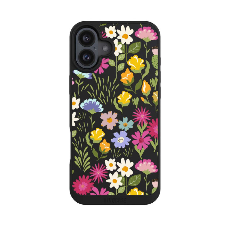 iPhone 16 Plus NIVOpure Bunte Sommerblumen Transparent