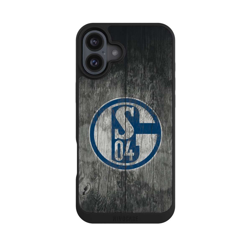 iPhone 16 Plus NIVOpure Schalke 04 Holz Look